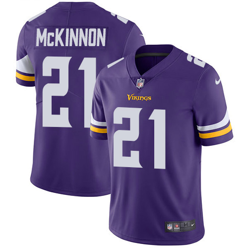 Nike Vikings #21 Jerick McKinnon Purple Team Color Men's Stitched NFL Vapor Untouchable Limited Jersey - Click Image to Close